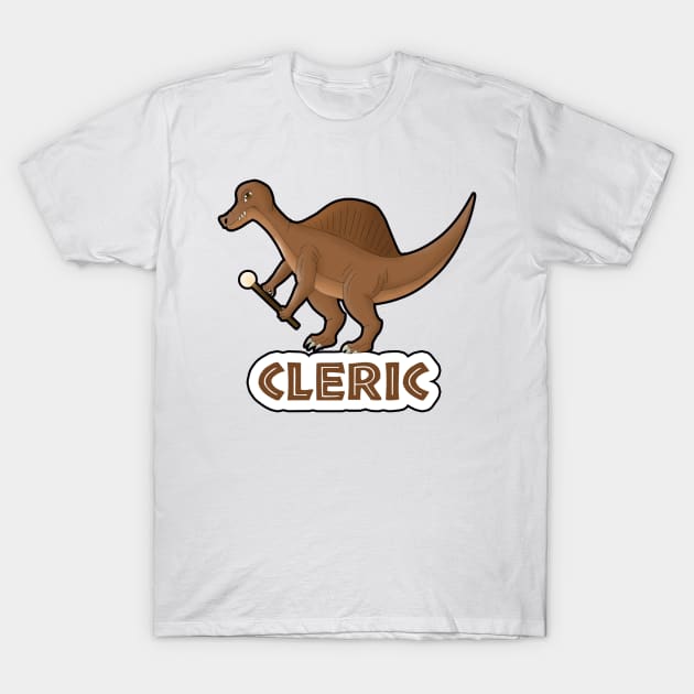 Dungeons and Dinos RPG - CLERIC T-Shirt by RickSoleni